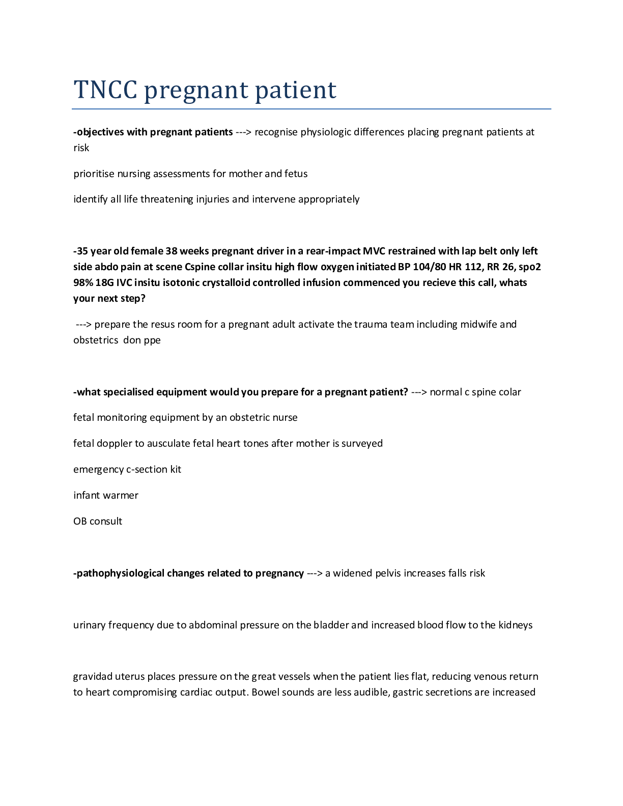 Preview image for TNCC pregnant patient